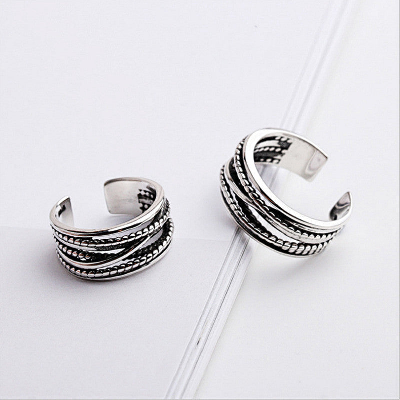 Handgefertigte Vintage Silber Ring