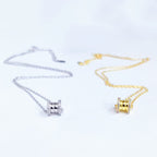 Handgefertigte Vintage Gold Halskette