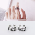 Handgefertigte Vintage Silber Ring