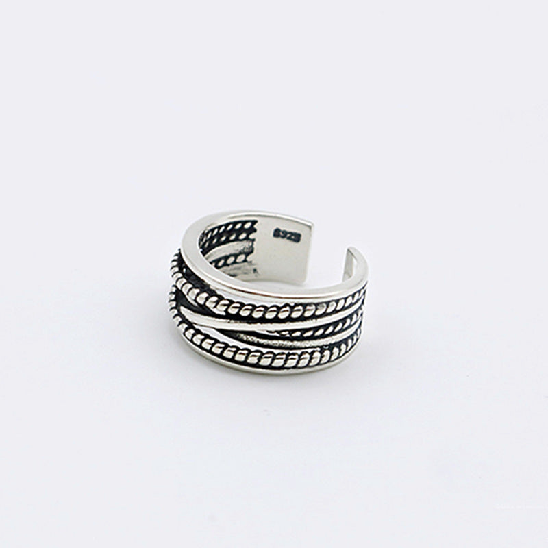 Handgefertigte Vintage Silber Ring