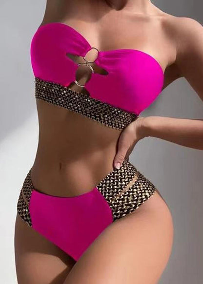 Rose Split Swimsuit Belt Accessories High Waisted