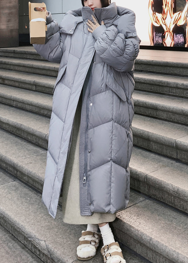 Grey Hooded Warm Canada Goose Jacket Winter