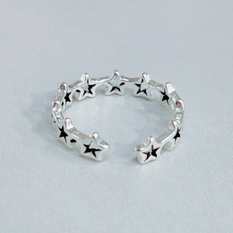 Zarte handwerkliche Silber Ring