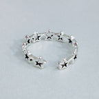 Zarte handwerkliche Silber Ring