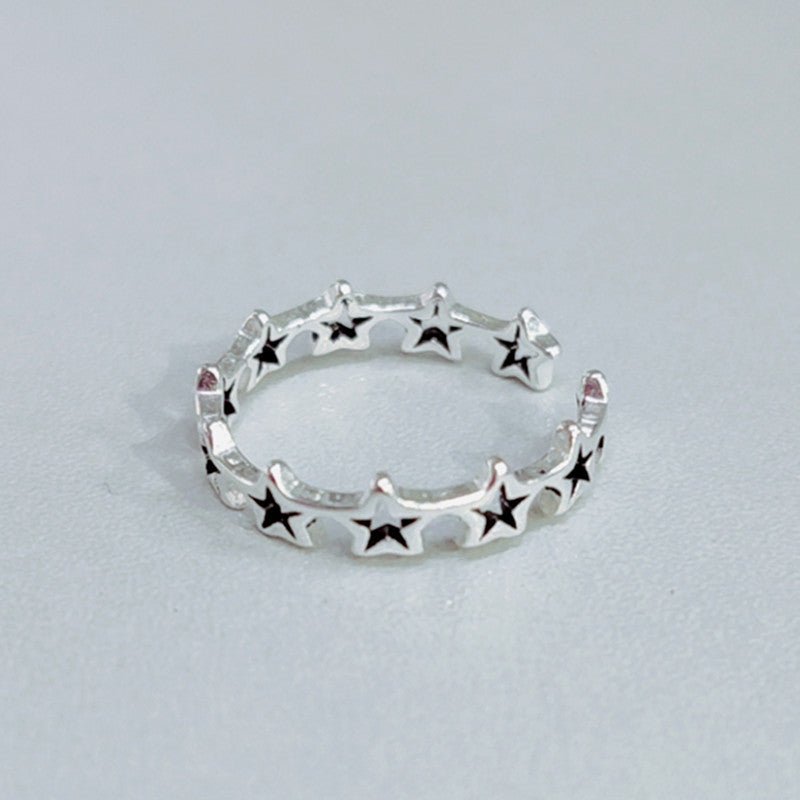 Zarte handwerkliche Silber Ring