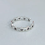 Zarte handwerkliche Silber Ring