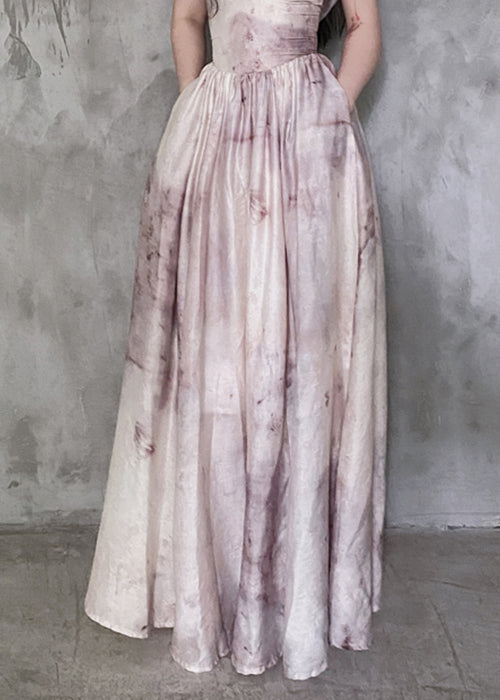 Hooded Removable Tie Dye Cotton Spaghetti Strap Dress Sleeveless