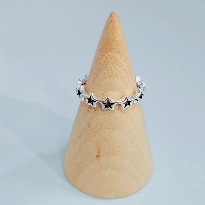 Zarte handwerkliche Silber Ring