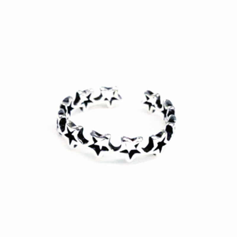 Zarte handwerkliche Silber Ring