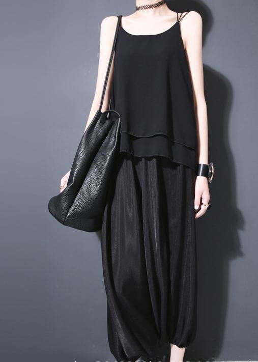 New Black Loose Low Crotch Harem Pants