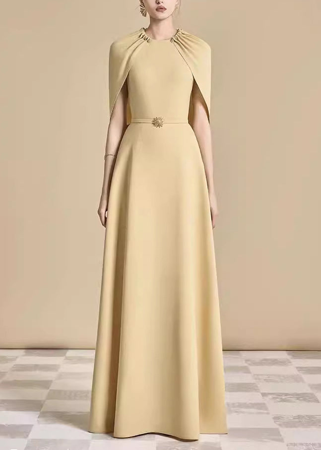 Fine Khaki Original Design Cotton Maxi Dresses Summer