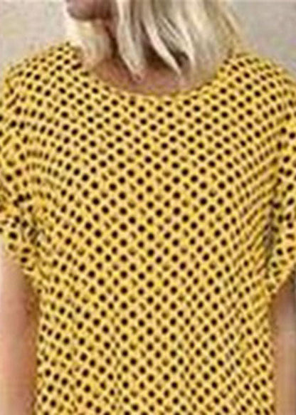 Summer Polka Dot Print Short Sleeve Dress
