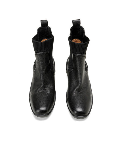 Splicing Comfy Boots Brown Sheepskin