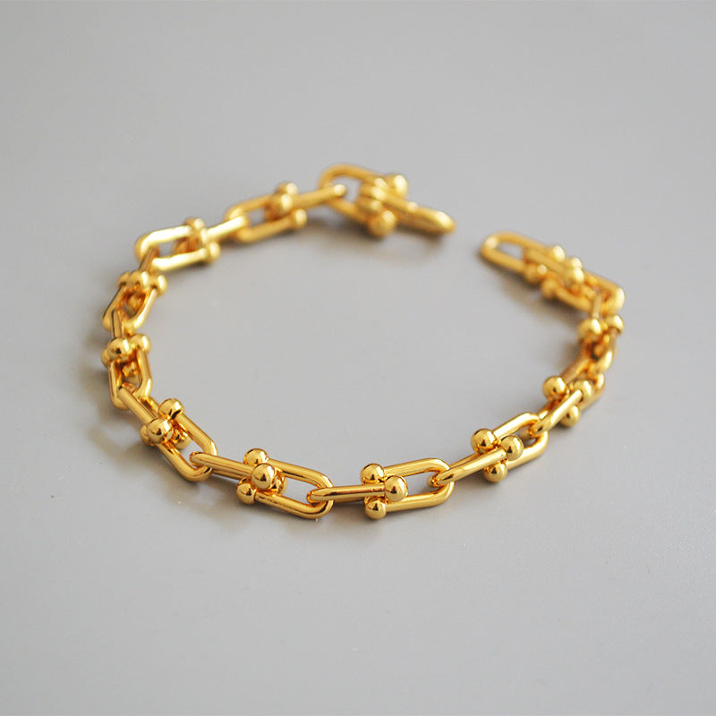 Zarte handwerkliche Gold Armband