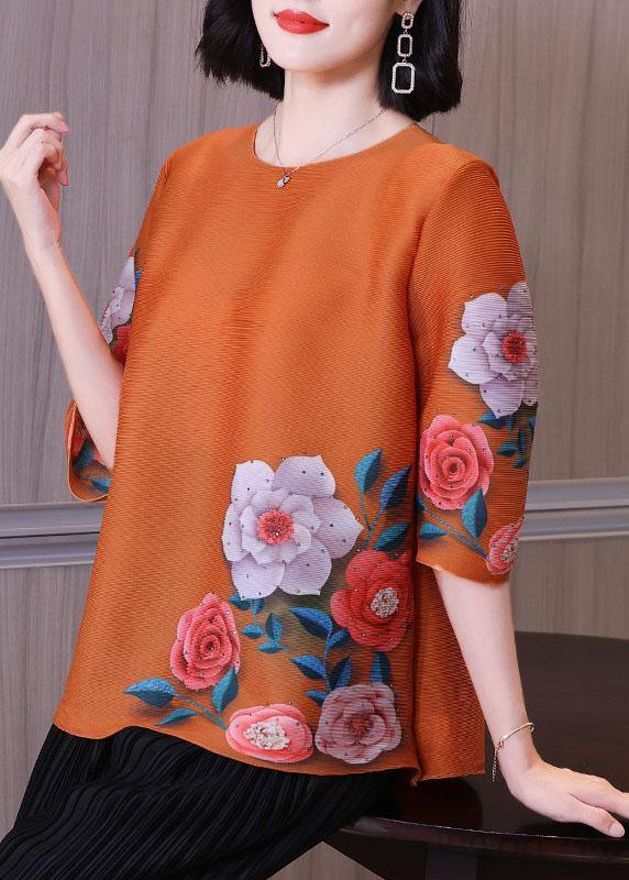 Pink Short Sleeve Blouse Tops