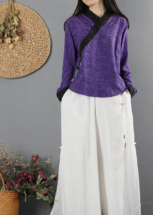 Khaki Button Patchwork Shirt Long Sleeve