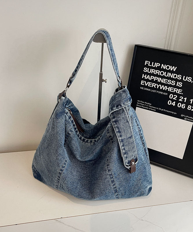 Black Durable Denim Versatile Message Bag