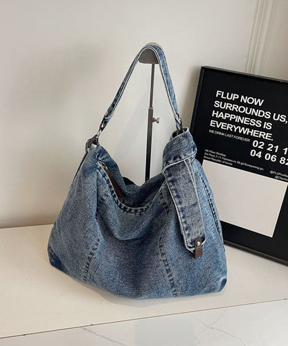 Black Durable Denim Versatile Message Bag