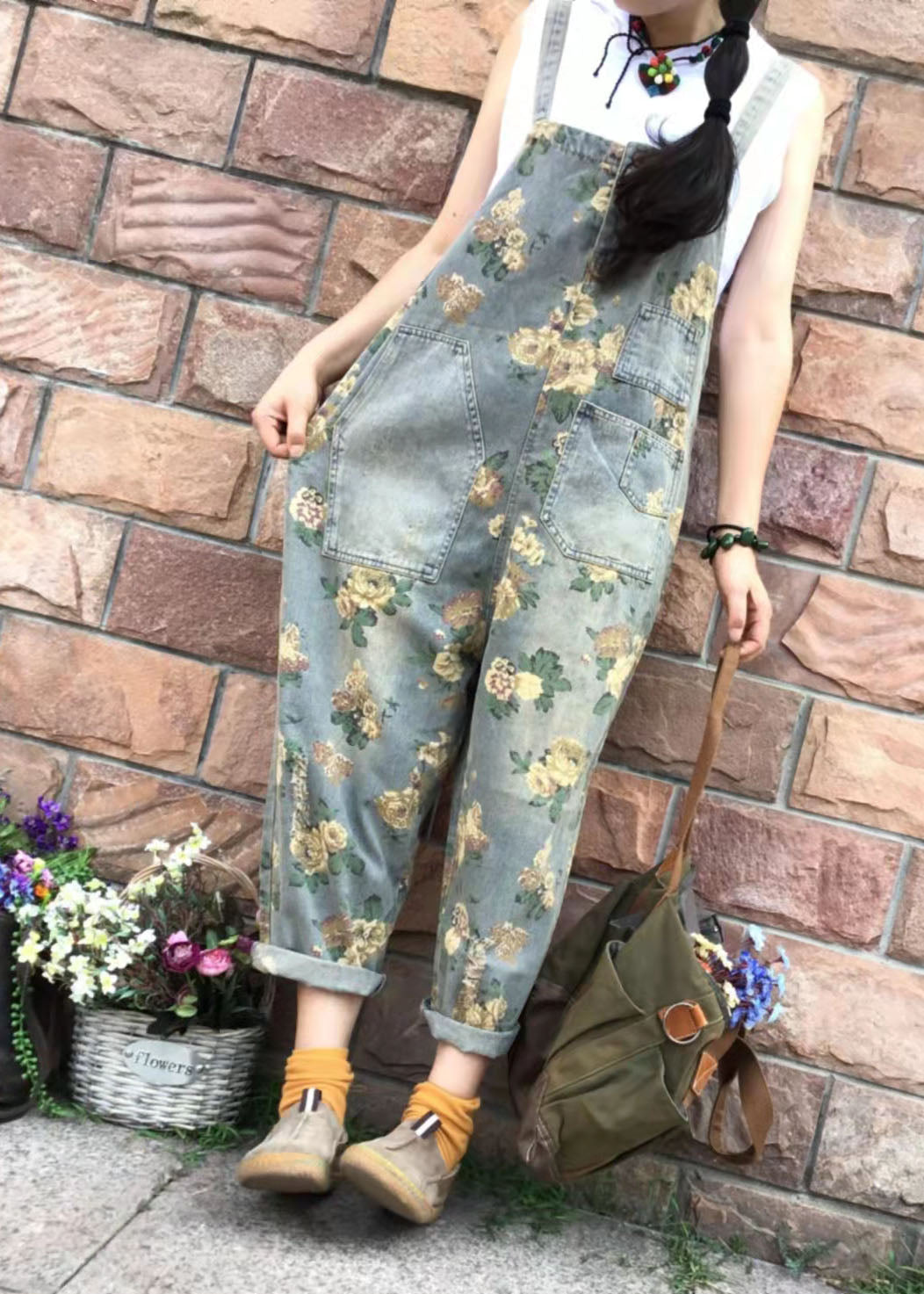 Denim Cotton Jumpsuit Oversized