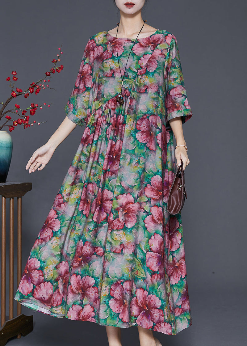 Red Dress Oversized Exra Large Hem Half Sleeve