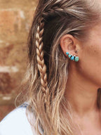 Handgefertigte Vintage Silber Ohrring