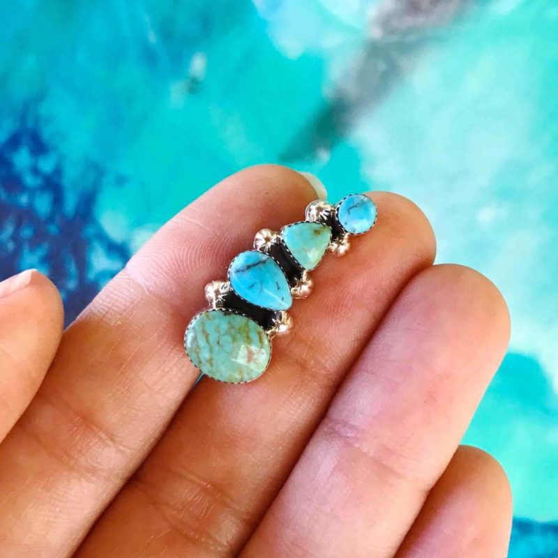 Handgefertigte Vintage Silber Ohrring