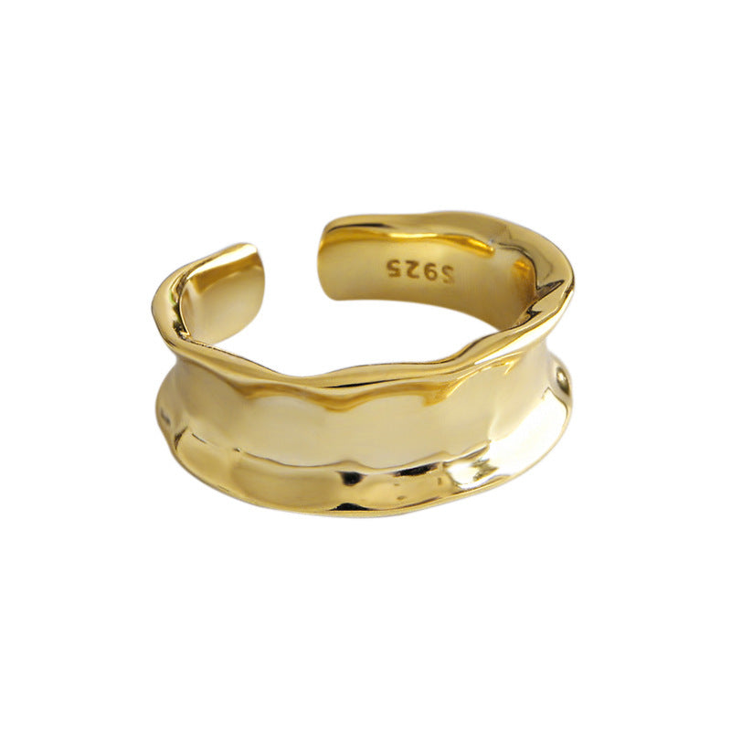 Zarte handwerkliche Gold Ring