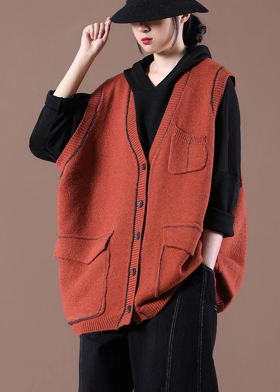 Spring New Korean Loose Caramel Sweater Vest