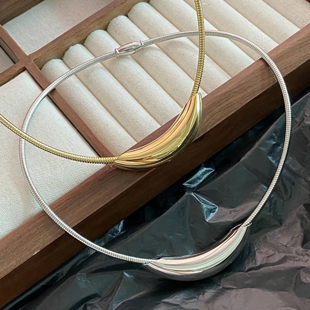 Handgefertigte Vintage Gold Halskette