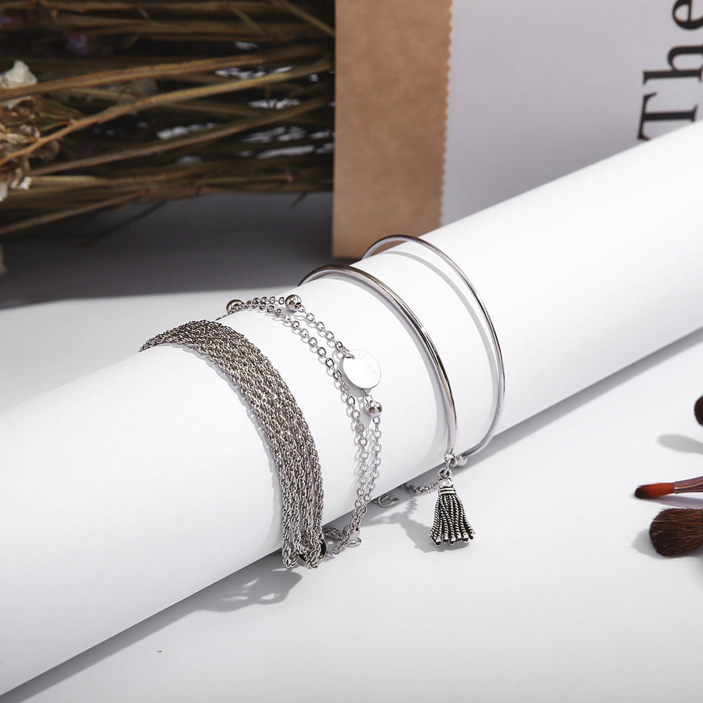 Zarte handwerkliche Silber Armband