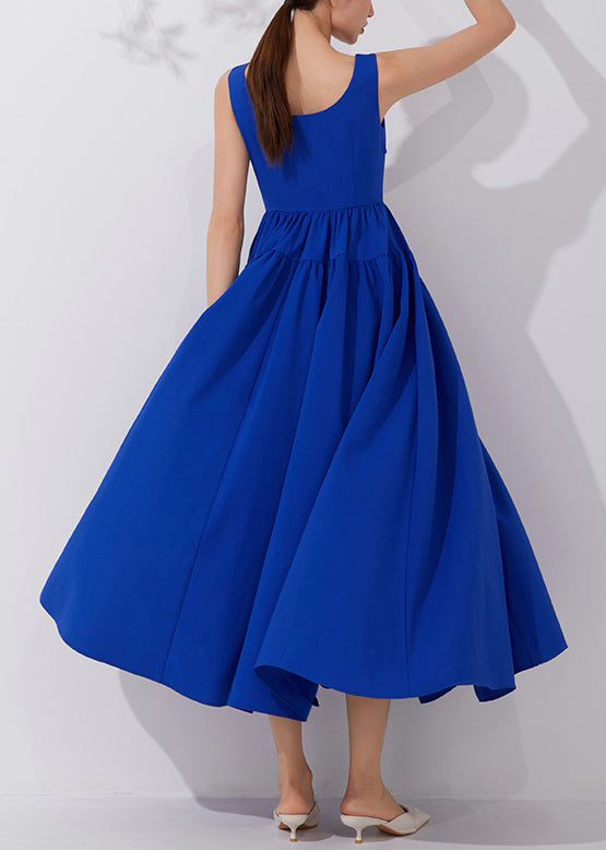 Klein Blue High Waist Dress Sleeveless