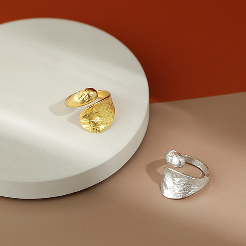 Zarte handwerkliche Gold Ring