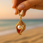 Handgefertigte Vintage Gold Halskette