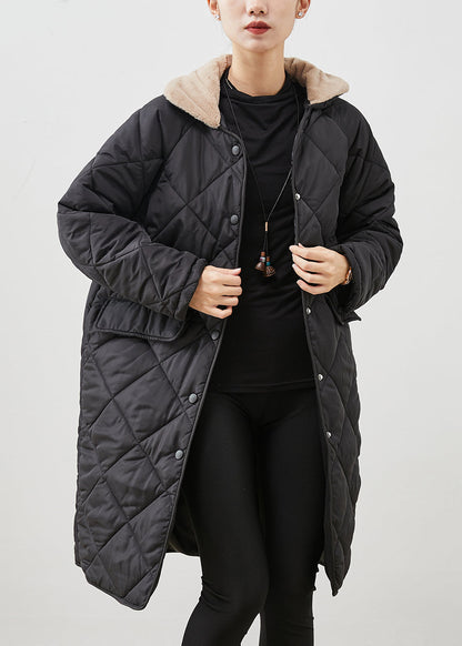 Black Fur Collar Pockets Thick Duck Down Jackets Winter