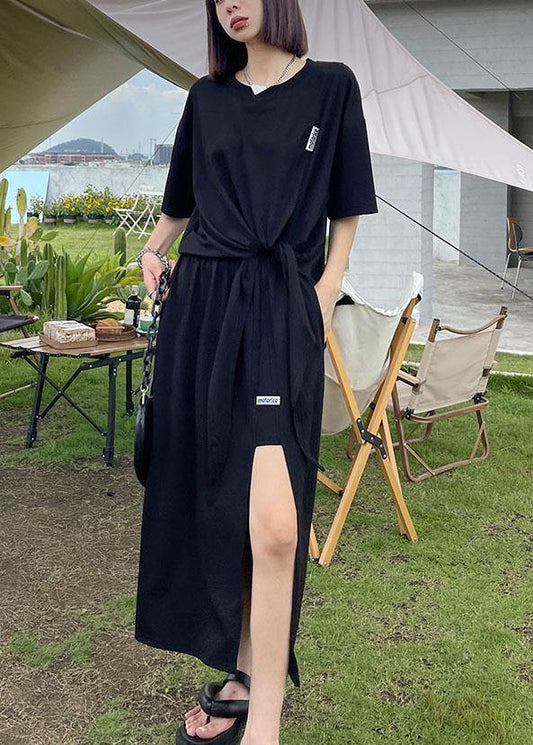Black Short Top High Waist Slim Skirt Two Piece Set