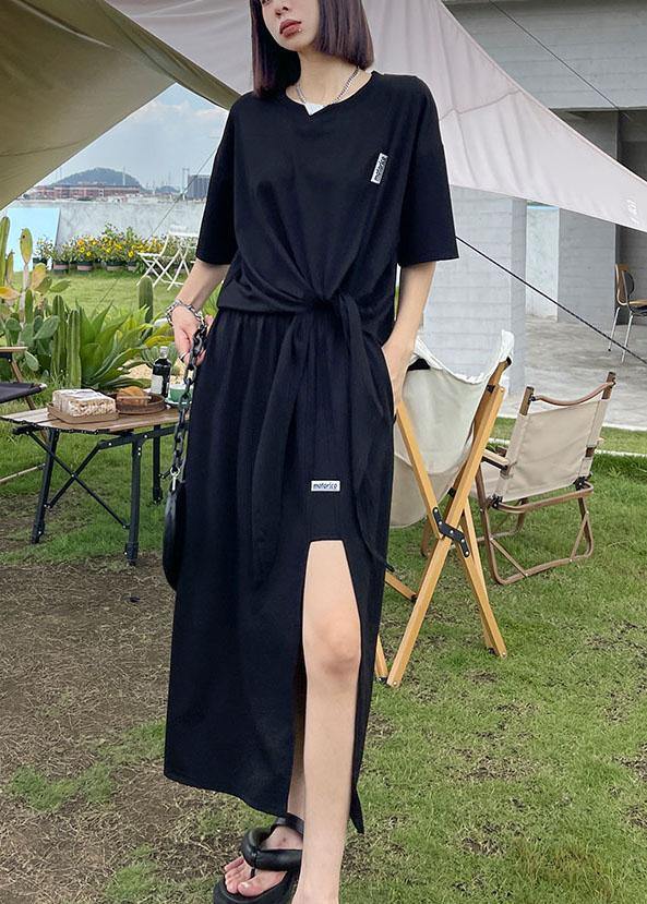 Black Short Top High Waist Slim Skirt Two Piece Set