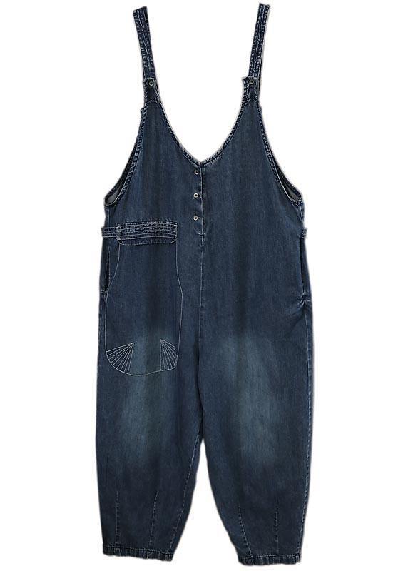 Summer New Washed and Polished White Jumpsuit
