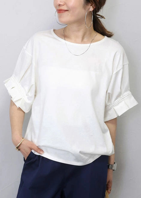 White Oversized Cotton Tanks Summer