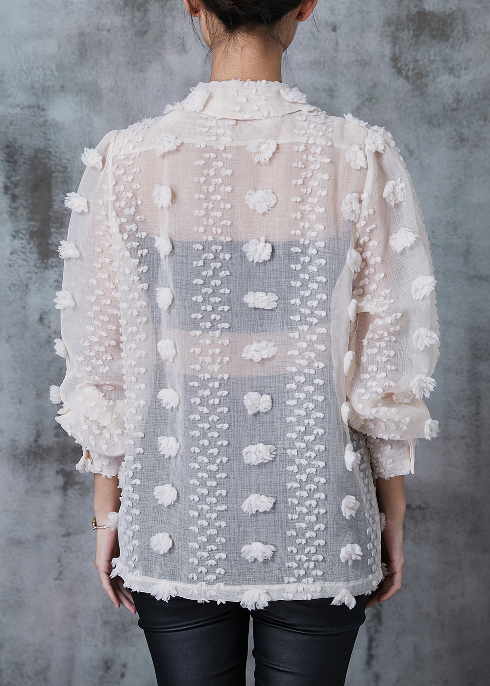 Apricot Ruffled Cotton Upf 50+ Coat Summer