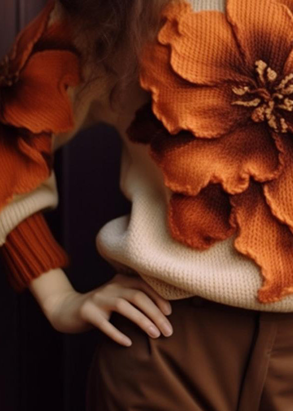 Apricot Cozy Knit Sweaters Fall