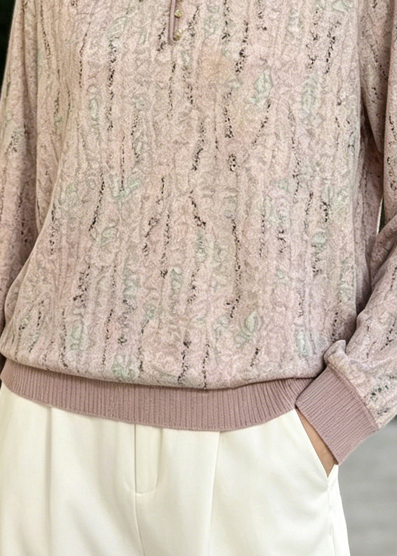 Peter Pan Collar Print Cotton Shirts Summer