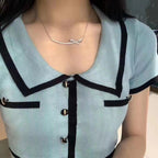 Zarte handwerkliche Gold Halskette