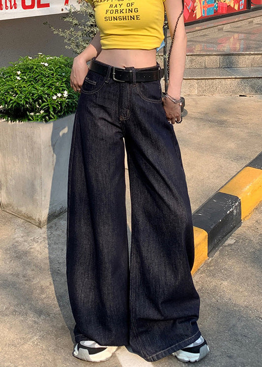 New High Waist Denim Wide Leg Pants Summer