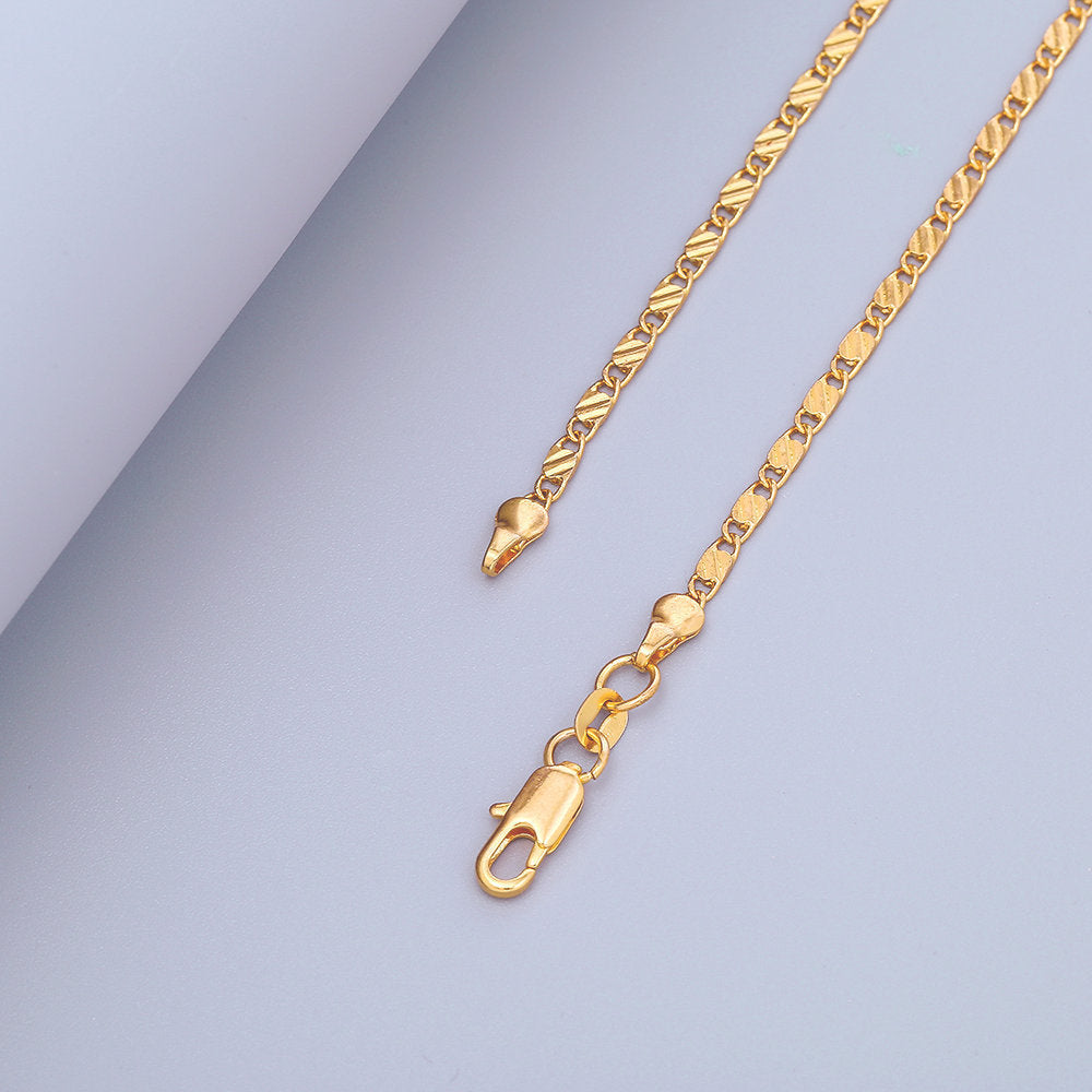 Zarte handwerkliche Gold Halskette