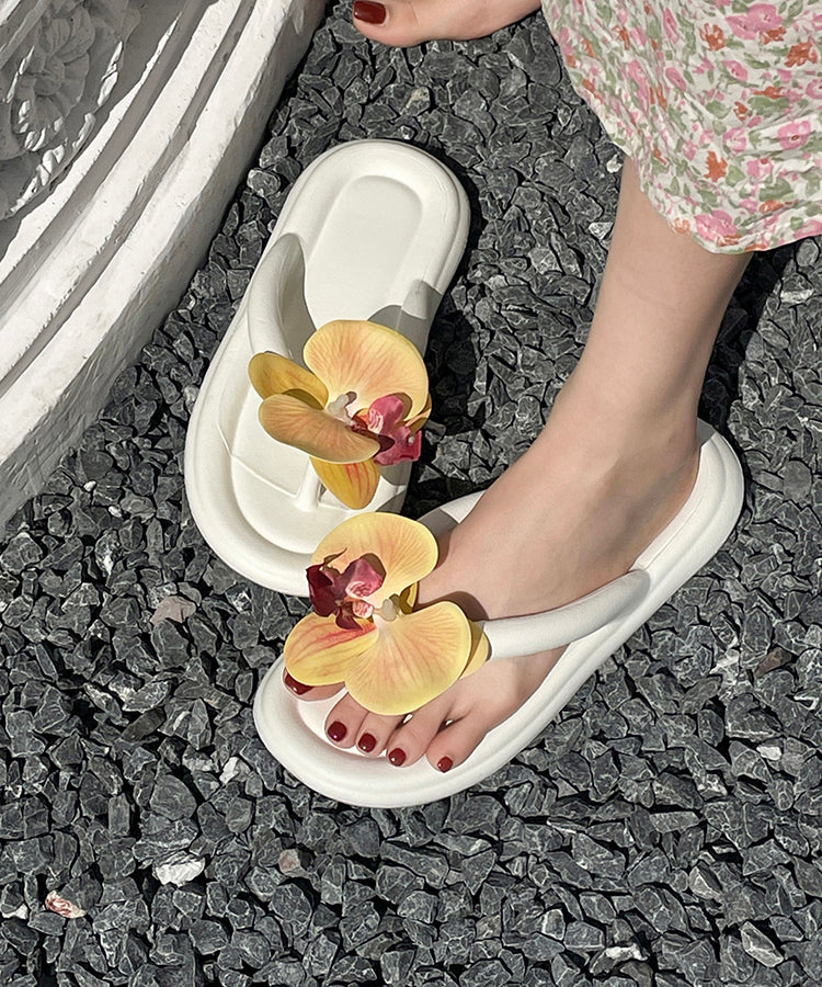 Stylish Comfortable Red Splicing Flip Flops
