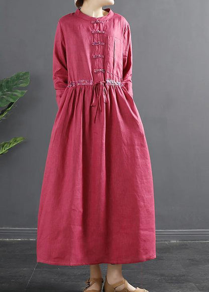 Drawstring Quilting Dresses Tutorials Red Vestidos De Lino Dresses