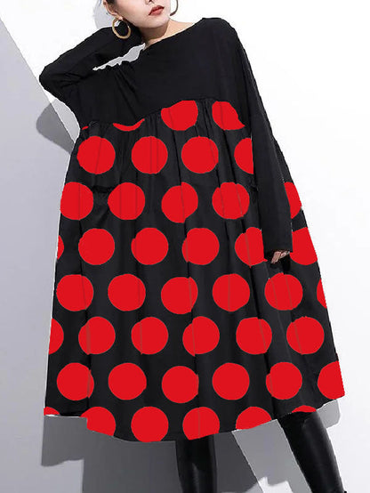 Stylish Black Cotton Shift Dress Cotton Clothing Dress High Waist Patchwork Cotton Dress
