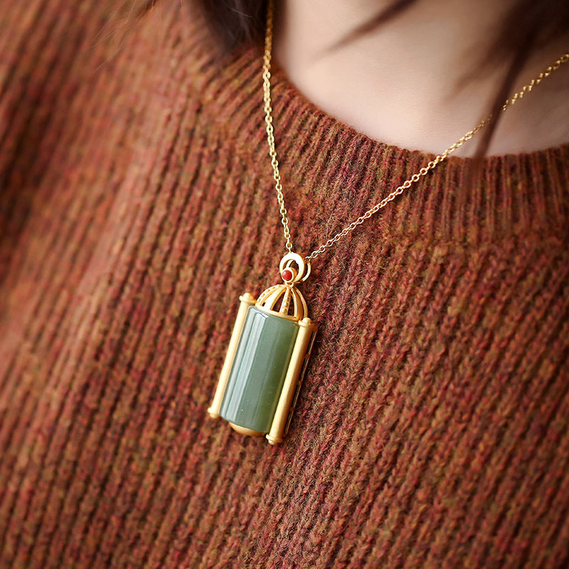 Zarte handwerkliche Gold Halskette