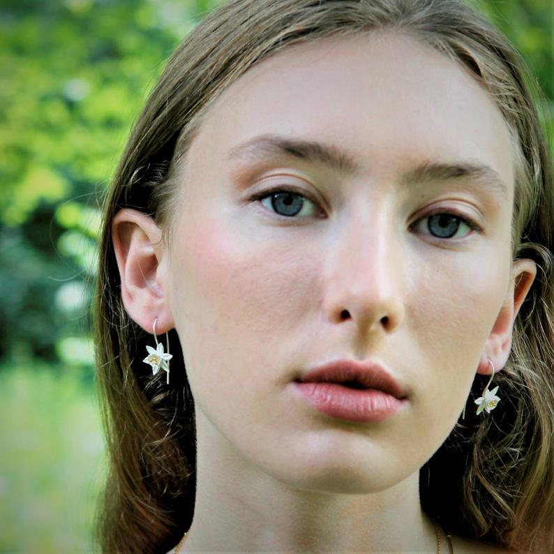 Handgefertigte Vintage Silber Ohrring