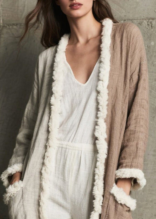 Colorblock Asymmetrical Patchwork Pcokets Cardigan Spring